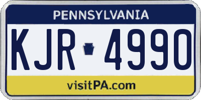 PA license plate KJR4990