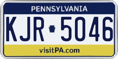 PA license plate KJR5046
