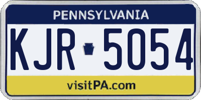 PA license plate KJR5054