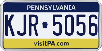 PA license plate KJR5056