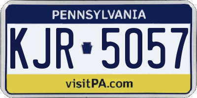 PA license plate KJR5057