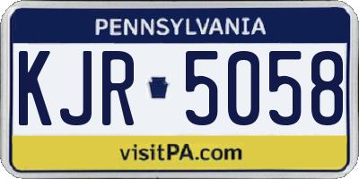 PA license plate KJR5058