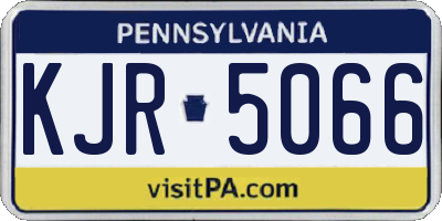 PA license plate KJR5066