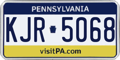 PA license plate KJR5068