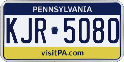 PA license plate KJR5080