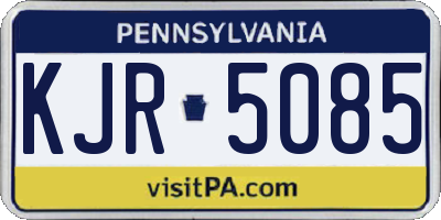 PA license plate KJR5085