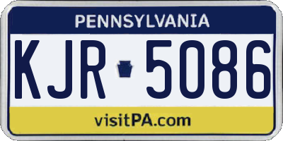 PA license plate KJR5086