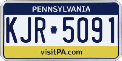 PA license plate KJR5091