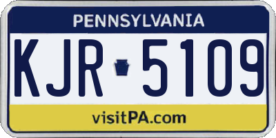 PA license plate KJR5109