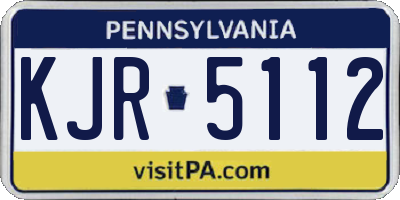 PA license plate KJR5112