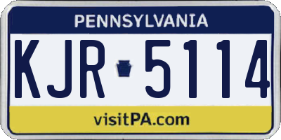 PA license plate KJR5114