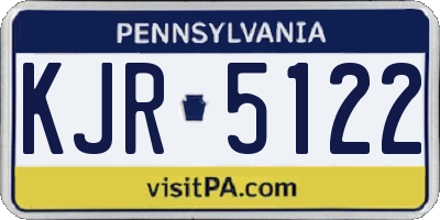 PA license plate KJR5122