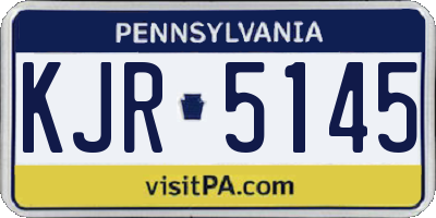 PA license plate KJR5145
