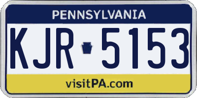 PA license plate KJR5153
