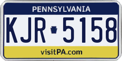 PA license plate KJR5158