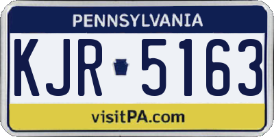 PA license plate KJR5163