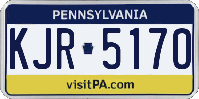 PA license plate KJR5170