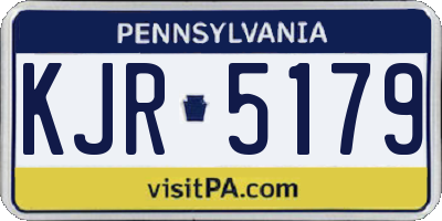 PA license plate KJR5179
