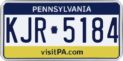 PA license plate KJR5184