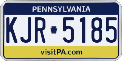 PA license plate KJR5185