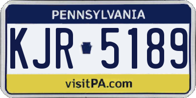 PA license plate KJR5189