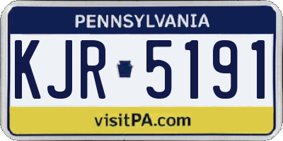 PA license plate KJR5191