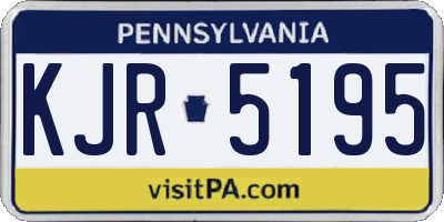 PA license plate KJR5195