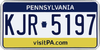PA license plate KJR5197
