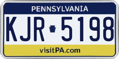 PA license plate KJR5198