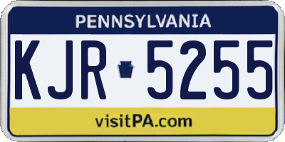 PA license plate KJR5255