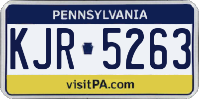 PA license plate KJR5263