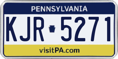 PA license plate KJR5271