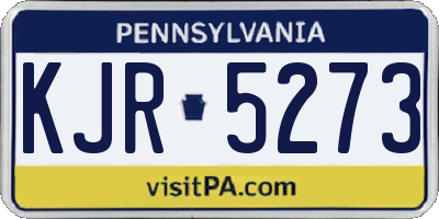 PA license plate KJR5273