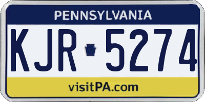 PA license plate KJR5274