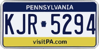 PA license plate KJR5294