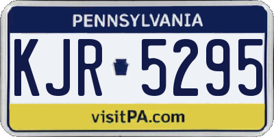PA license plate KJR5295