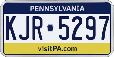 PA license plate KJR5297