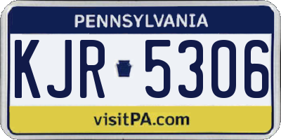 PA license plate KJR5306
