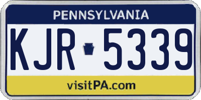 PA license plate KJR5339