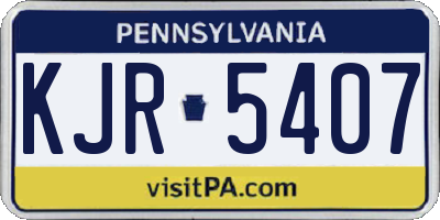 PA license plate KJR5407