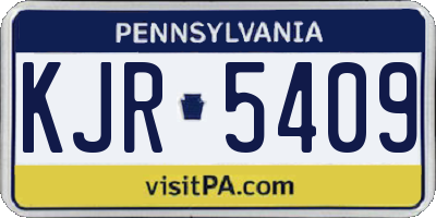 PA license plate KJR5409