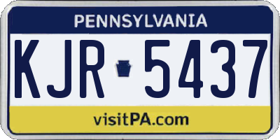 PA license plate KJR5437