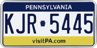 PA license plate KJR5445