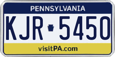 PA license plate KJR5450