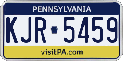 PA license plate KJR5459