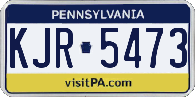PA license plate KJR5473