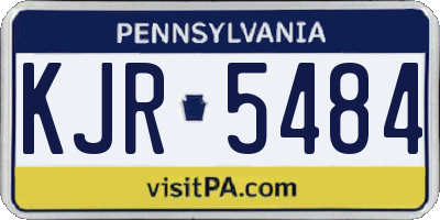PA license plate KJR5484