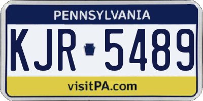 PA license plate KJR5489