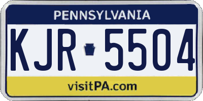 PA license plate KJR5504