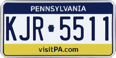 PA license plate KJR5511